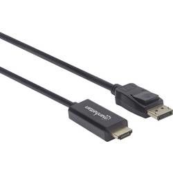 HDMI kabel Manhattan [1x zástrčka DisplayPort - 1x HDMI zástrčka] černá 180.00 cm