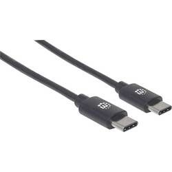 Kabel Manhattan MH USB 2.0 Kabel C-St/C-St 3m schwarz 354882, 3.00 m, černá