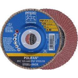 Vějířovitý brusný kotouč PFERD PFC 125 A 40 PSF STEELOX 67744125, Ø 125 mm/