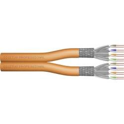 Síťový kabel CAT 7, duplexní, Digitus, 4x2x0.25 mm², oranžový