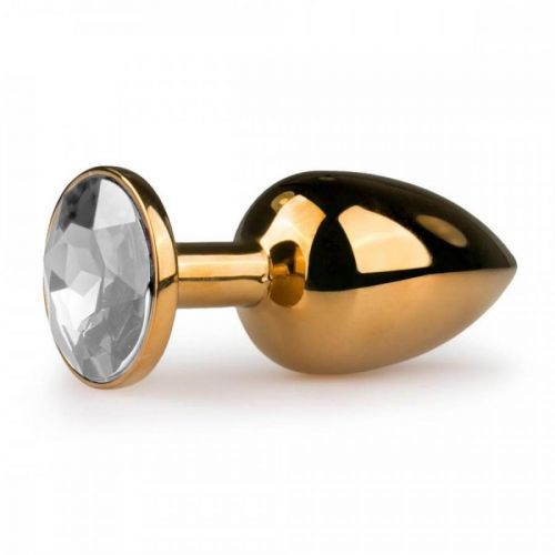 Metal Butt Plug No. 1 - Gold/Clear