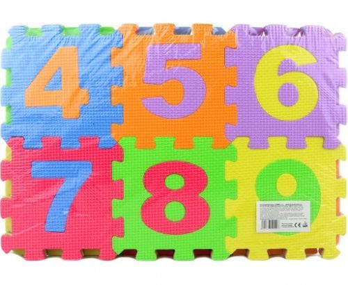 Baby puzzle pěnový koberec Čísla set 36ks měkké bloky vkládací