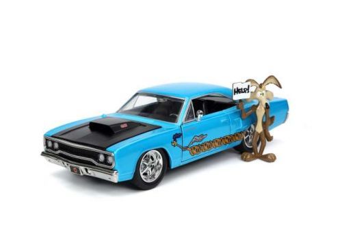 Jada Toys | Looney Tunes - Diecast Model 1/24 1970 Plymouth Road Runner s figurkou Wile E Coyote