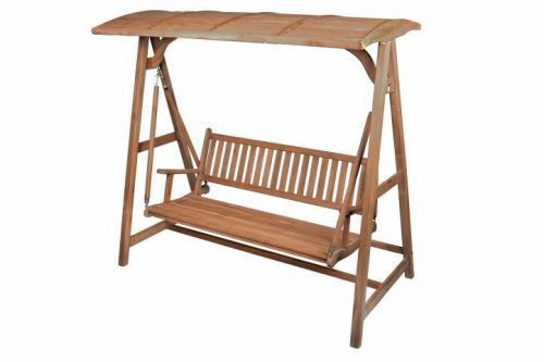 Divero HOLYWOOD Dřevěná zahradní houpačka - týkové dřevo