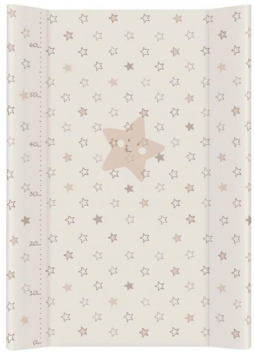 Ceba Baby Podložka přebalovací 2-hranná s pevnou deskou (50x70) Comfort Hvězdy béžová