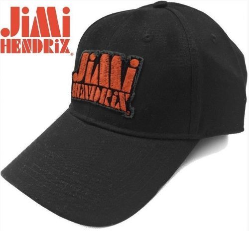 Jimi Hendrix Unisex Baseball Cap Orange Stencil Logo