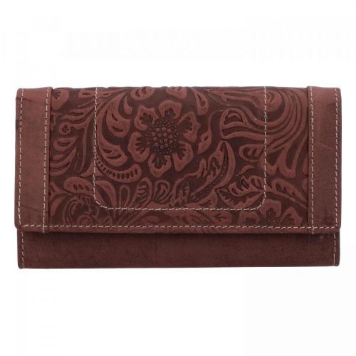 Kožená peněženka bordó se vzorem - Tomas Mayana vínová