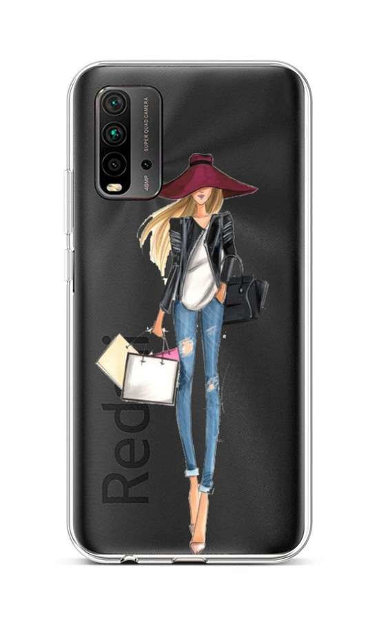 Kryt TopQ Xiaomi Redmi 9T silikon Lady 2 65151