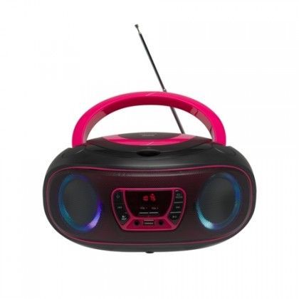 FM CD rádio Denver TCL-212BT, AUX, CD, USB, Bluetooth, růžová