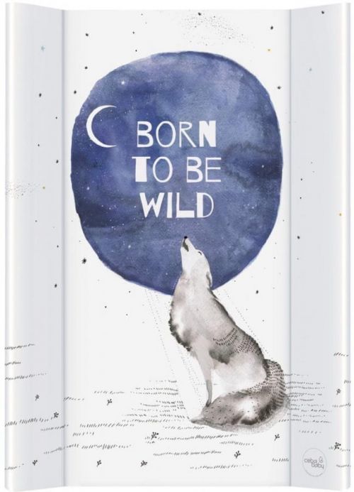 Ceba Baby Podložka přebalovací 2-hranná s pevnou deskou (50x80) Comfort Watercolor World Born to be wild