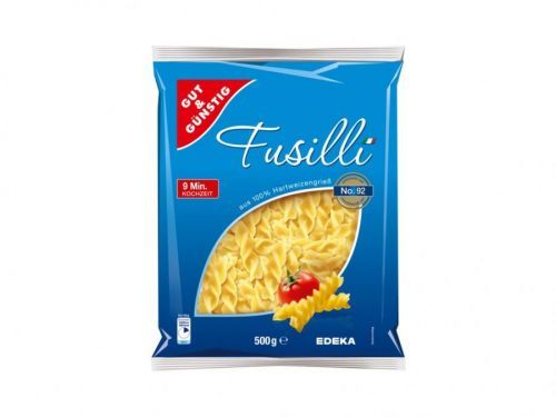 Gut und Günstig (Německo) G&G FUSILLI Těstoviny 500g