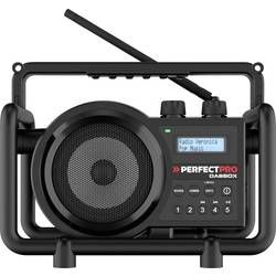 Odolné rádio PerfectPro DABBOX, AUX, Bluetooth, DAB plus , FM, černá