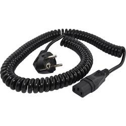 Síťový kabel s IEC zásuvkou HAWA R6504, 5.00 m, černá