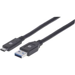 USB 3.1 (Gen 1) kabel Manhattan 354981, 3 m, černá
