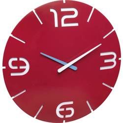 Quartz nástěnné hodiny TFA Contour 60.3047.05, vnější Ø 35 cm, červená