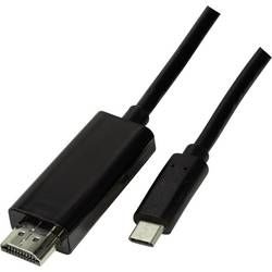 HDMI / USB kabel LogiLink [1x USB-C™ zástrčka - 1x HDMI zástrčka] černá 1.8 m