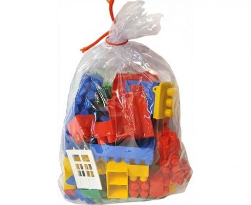 PL Bobo System kostky barevné plastové set 50ks stavebnice v sáčku