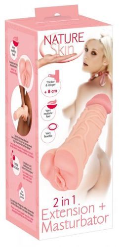 Nature Skin 2in1 - artificial pussy and penis coat (natural)