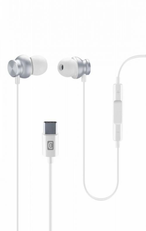 Sluchátka Cellularline SPARROW s konektorem USB-C, bílá