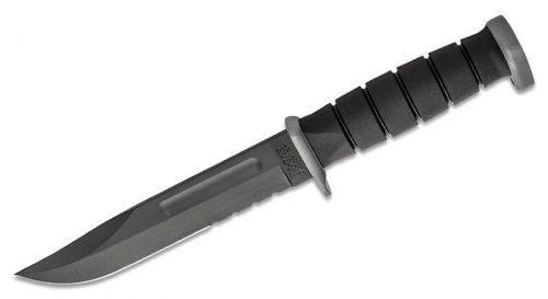 Nůž s pevnou čepelí Extreme Fighting KA-BAR®, kombinované ostří – Černá čepel, Černá (Barva: Černá, Varianta: Černá čepel)