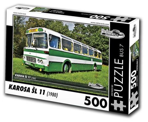 Retro auta Puzzle BUS 7 KAROSA ŠL 11 Turist (1968) / 500 dílků