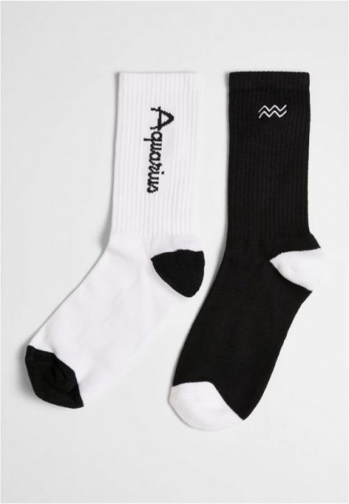 Zodiac Socks 2-Pack - black/white aquarius 43-46
