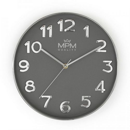 Nástěnné plastové hodiny MPM Simplicity II jsou jednoduché hodiny ve futuristických barvách s číslicemi v 3D provedení.  U hodin jsou hlavním výrazným prvkem nejen čísla, ale také bar Nástěnné hodiny MPM Simplicity II