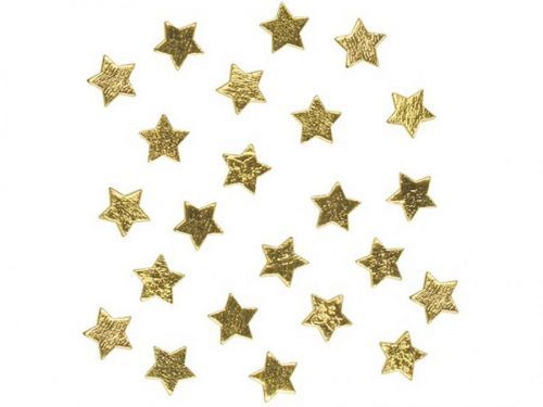 Anděl Dřevěné hvězdičky zlaté, 24 ks - 2,5 cm