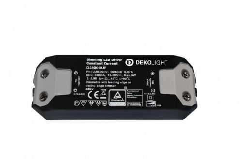 Deko-Light napájení BASIC, DIM, CC, D35009UF/9W konstantní proud 350 mA IP20 stmívatelné 11-26V DC 3,90-9,00 W 862202
