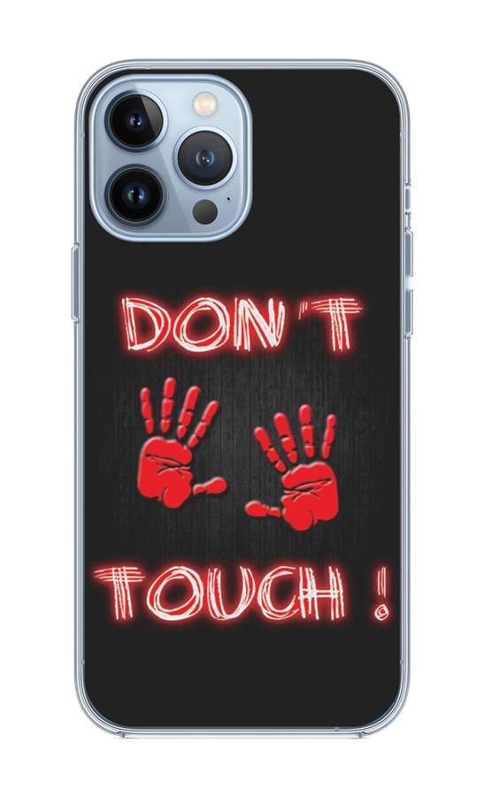 Kryt TopQ iPhone 13 Pro Max silikon Don't Touch Red 65301