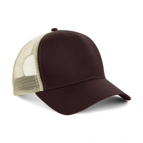 Kšiltovka Beechfield Snapback Trucker - hnědá-béžová