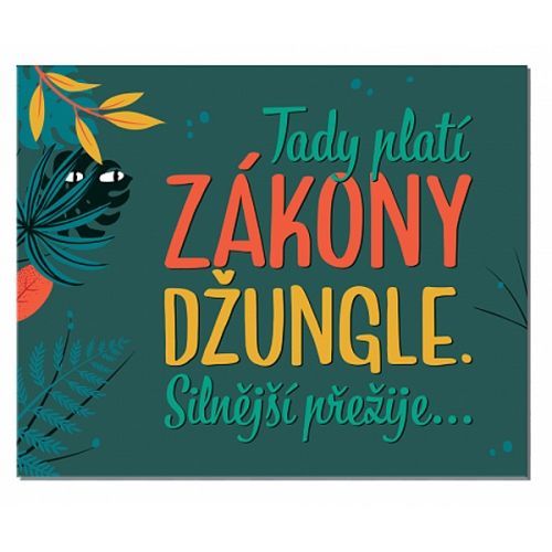 CEDULKA na dveře Zákony džungle