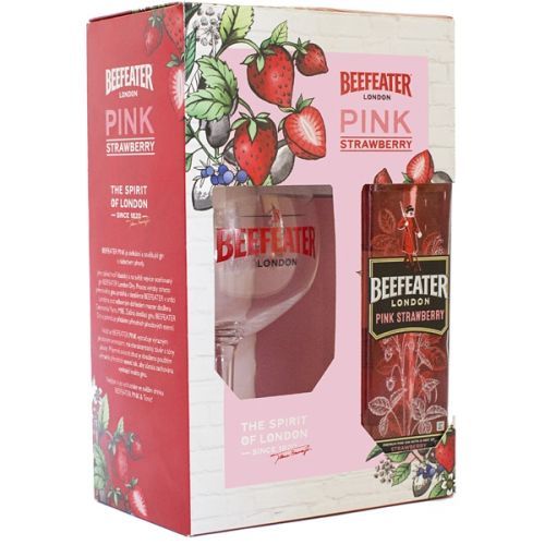 Gin Beefeater Pink 0,7l 37,5%+Sklo