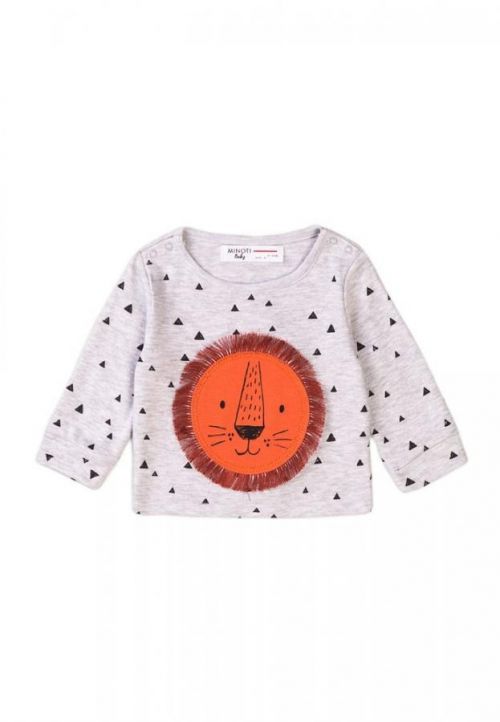 Tričko kojenecké BIO bavlna, Minoti, Simba 1, šedá - 56/62