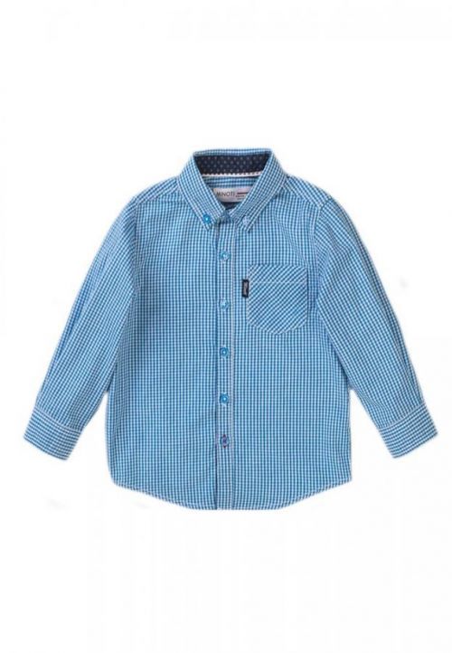 Košile chlapecká s dlouhým rukávem, Minoti, Grade 2, modrá - 104/110