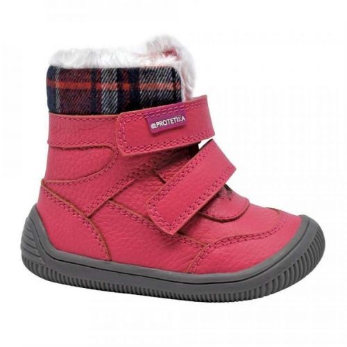 dívčí zimní boty Barefoot TAMIRA KORAL, protetika, červená - 21