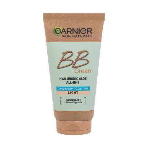 Garnier Skin Naturals BB Cream Hyaluronic Aloe All-In-1 SPF25 50 ml sjednocující a zmatňující bb krém pro smíšenou až mastnou pleť pro ženy Light
