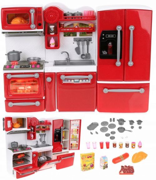 Kuchyňka pro panenky červená MAXY - BR7454