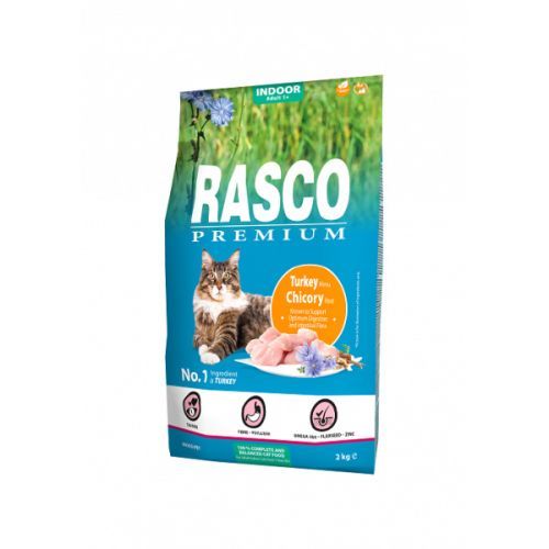 Rasco Premium Cat Indoor, Turkey, Chicori Root 2kg