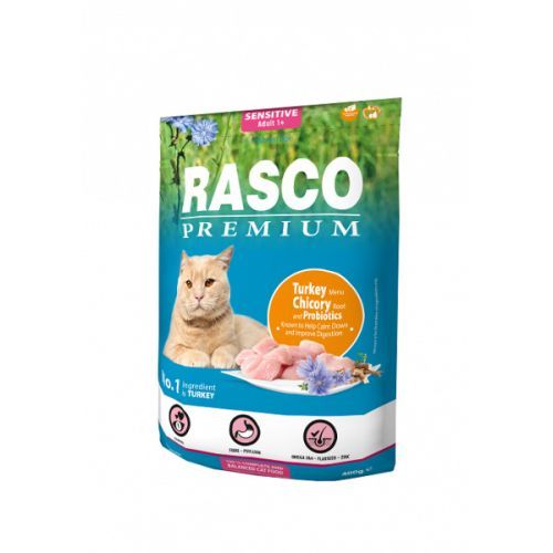 Rasco Premium Cat Sensitive, Turkey, Chicory, Root Lactic acid bacteria 400g