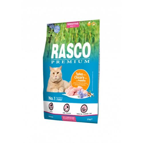 Rasco Premium Cat Sensitive, Turkey, Chicory, Root Lactic acid bacteria 2kg