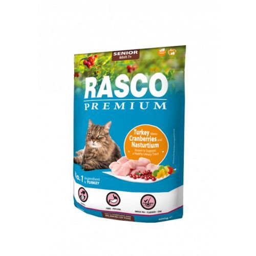 Rasco Premium Cat Senior, Turkey, Cranberries, Nasturtium 400g