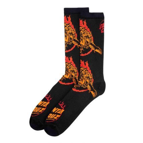 ponožky SANTA CRUZ - Salba Tiger Club Socks Black (BLACK)