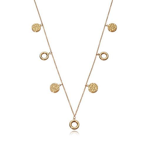 Viceroy Pozlacený náhrdelník s kruhovými přívěsky Air 75276C01012
