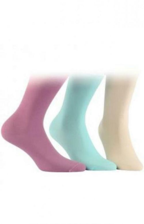 Hladké dámské ponožky z tenké bavlny - 39-41 - Grey