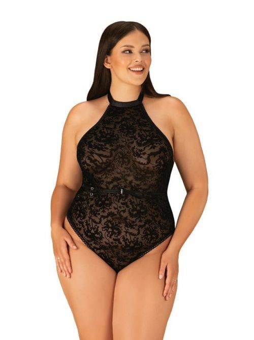 Smyslné body Softily teddy 2XL/3XL - Obsessive - 2XL/3XL - černá