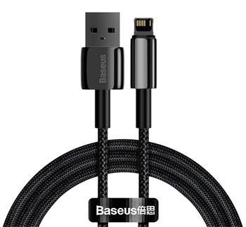 Baseus CALWJ-01 Tungsten Gold Kabel Lightning 2.4A 1m Black; 6953156204959