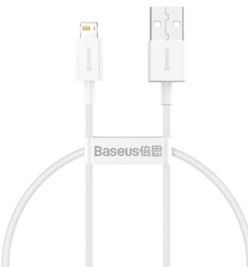 Baseus CALYS-02 Superior Fast Charging Kabel Lightning 2.4A 0.25m White; 6953156205390