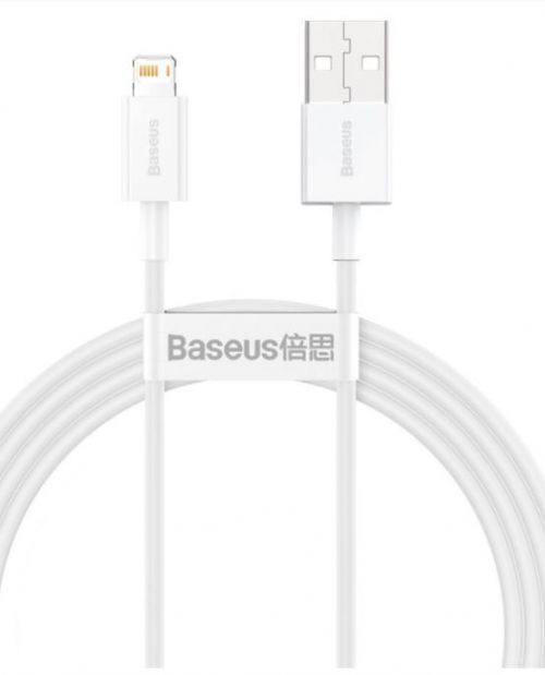 Baseus CALYS-B02 Superior Fast Charging Kabel Lightning 2.4A 1.5m White; 6953156205444