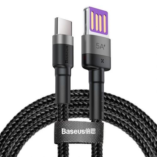 Baseus CATKLF-PG1 Cafule Quick Charging Datový Kabel USB Double Sided to USB 40W 1m Gray/Black; 6953156293564